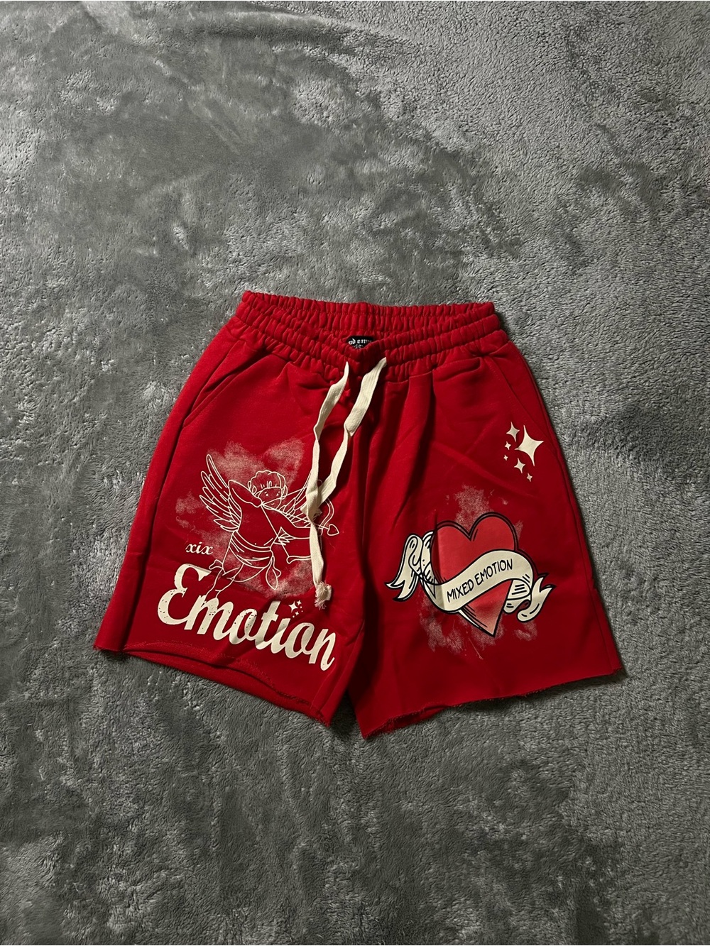 Mixed Emotion Red Graphic Men’s Shorts